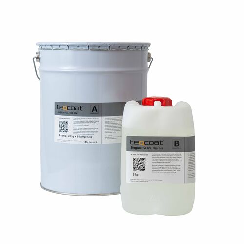 Teqpox® SL 400 UV, Sæt 25 kg Base med Toning
